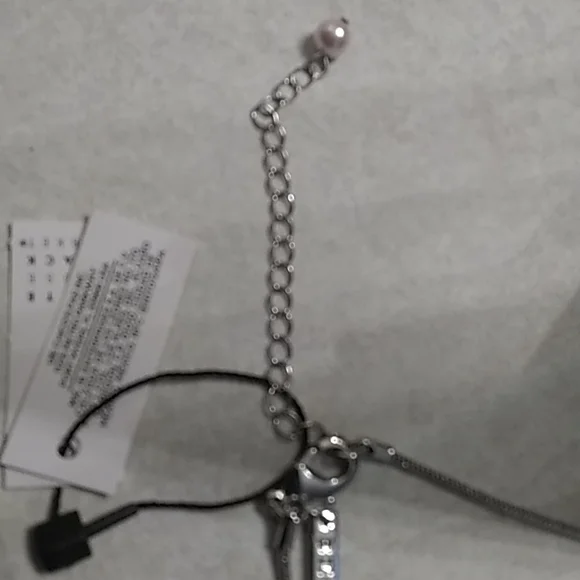 Chicos faux pink pearl and silver necklace. - Picture 5 of 12